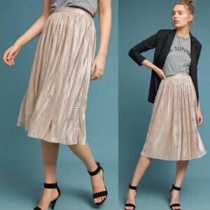 Sabina Musayev Sparkle Pleated Skirt